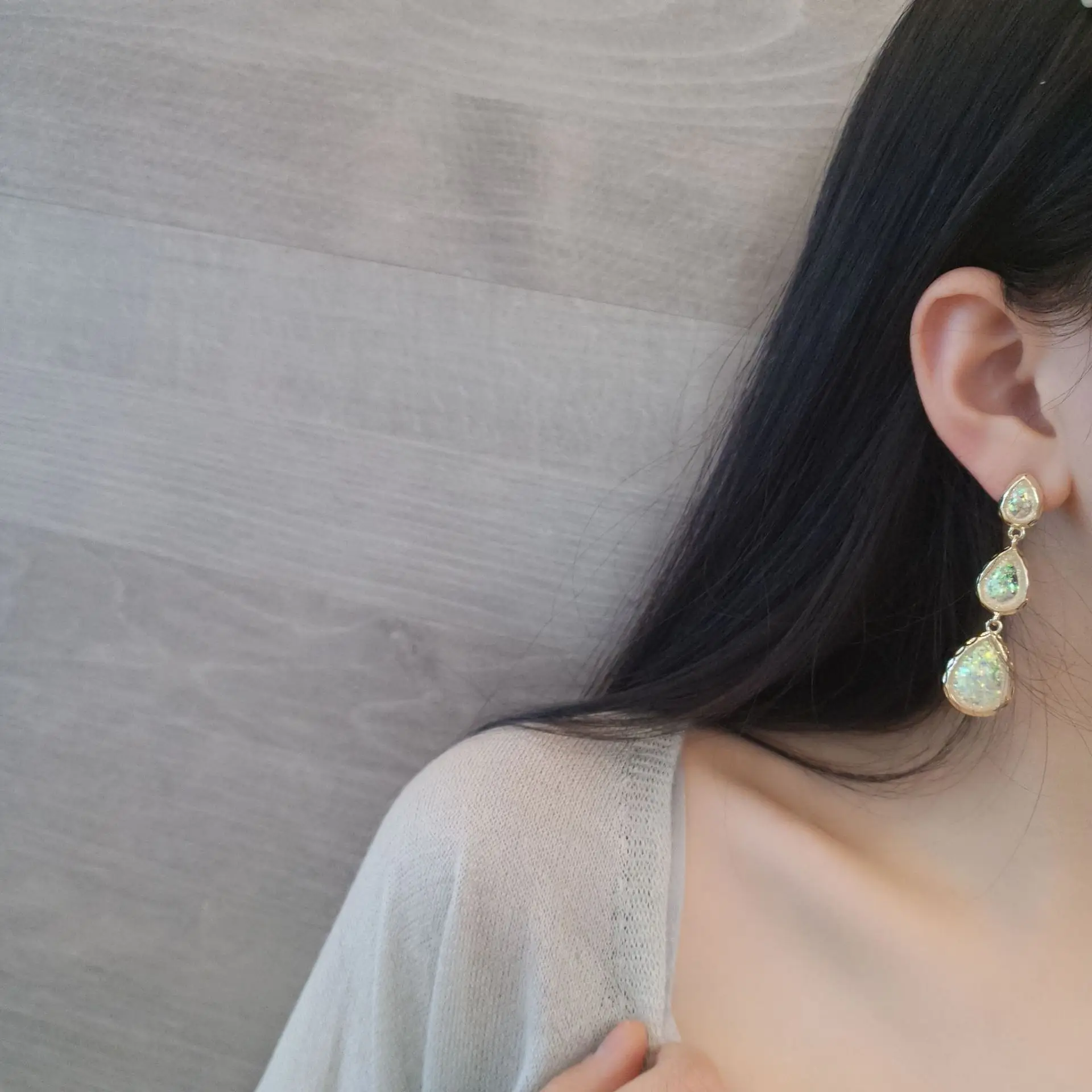 

SJDI-306 New Arrival Crystal Trendy Women Dangle Earrings Retro Crystal Eardrop For Women Drops Earrings Bohemian Earrings