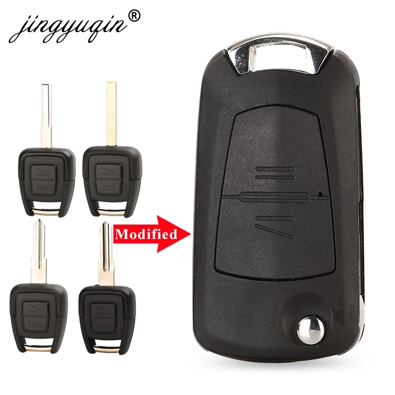 Jingyuqin 2 кнопочный модифицированный флип-чехол для Vauxhall Opel Astra Zafira Vectra Omega