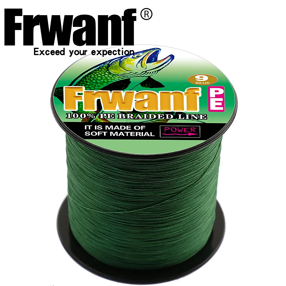 Рыболовная плетеная леска Frwanf 100 м 109 ярдов 9 нитей из ПЭ|braided wire|japan multifilamentfishing line |