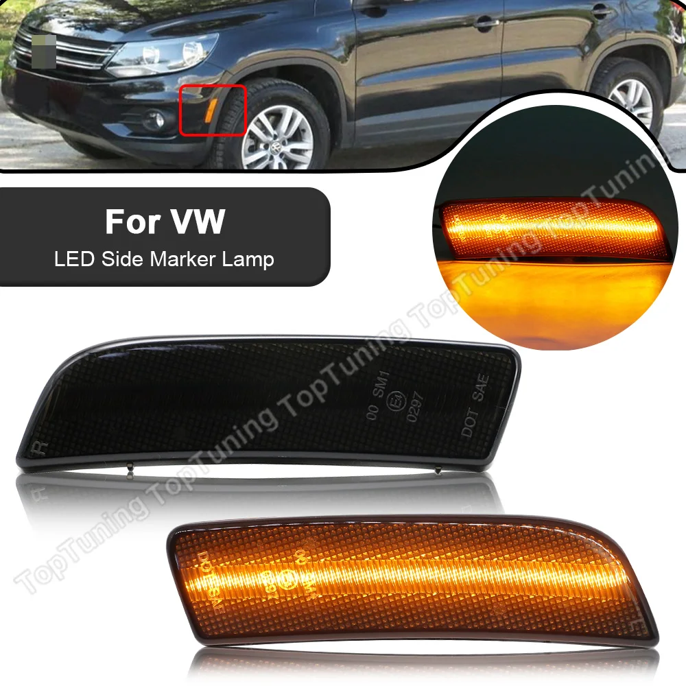 Лампа переднего бампера Янтарная светодиодный боковой габаритный фонарь 2 шт.