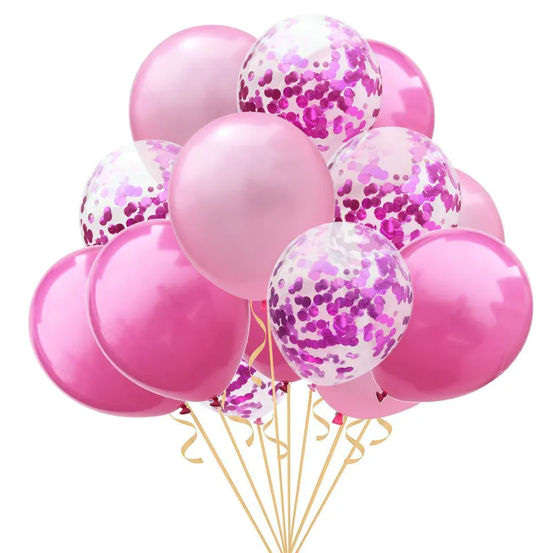12 дюймов прозрачный латексный розовый Золотая бумага баллон красный смешанный