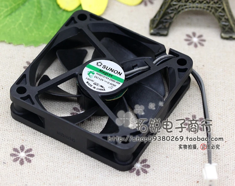 

SUNON SUNON HA60151V4-D000-999 6015 12V 0.60W Ultra-Quiet 6cm Fan