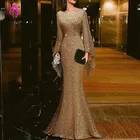 Блестящие женские платья, сексуальные, формальные, свадебные, вечерние, для подружки невесты, элегантные платья с запахом рыбий хвост, Осенние дамские наряды