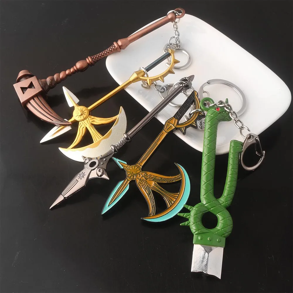 

Hot Anime The Seven Deadly Sins Meliodas Dragon Broken Blade Sword Keychain Nanatsu no Taizai Keyring Escanor Rhitta Men Jewelry