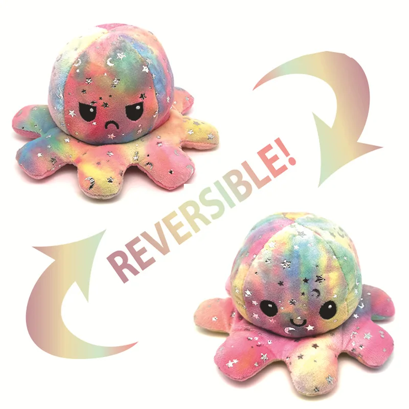 Новые игрушки Тедди осьминог эмоции детская модная игрушка Реверсивный откидные