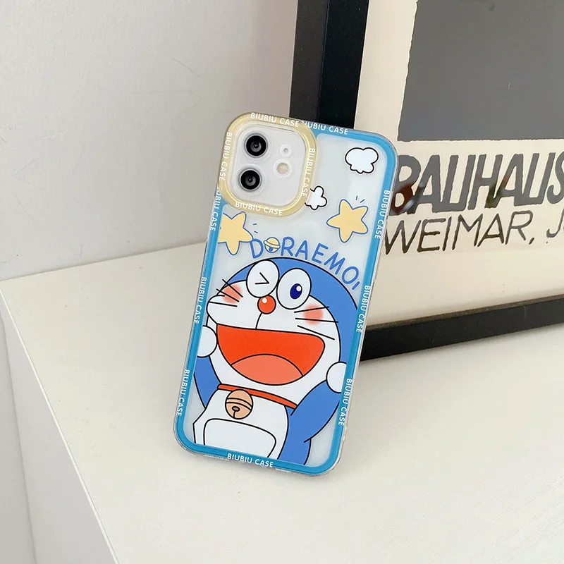 Bandai милый мультяшный прозрачный чехол Doraemon для телефона iPhone 12 Pro Max /11 /7 8 Plus / Xr /Xs