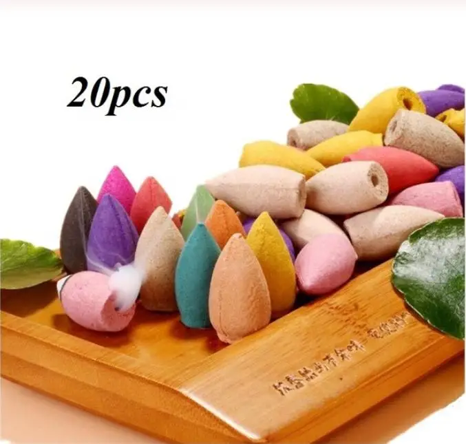 20pcs mixed Рыба обратного потока ладан горелка медитация подарки Домашний офис чай дом Декор китайский Курильница держатель дзен буддийские ремесла украшения - Цвет: 20pcs mixed