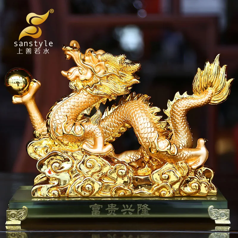 Фэн-шуй украшения IF THE GOOD FORTUNE SHUILONG Легкое покрытие жемчужные поделки украшение