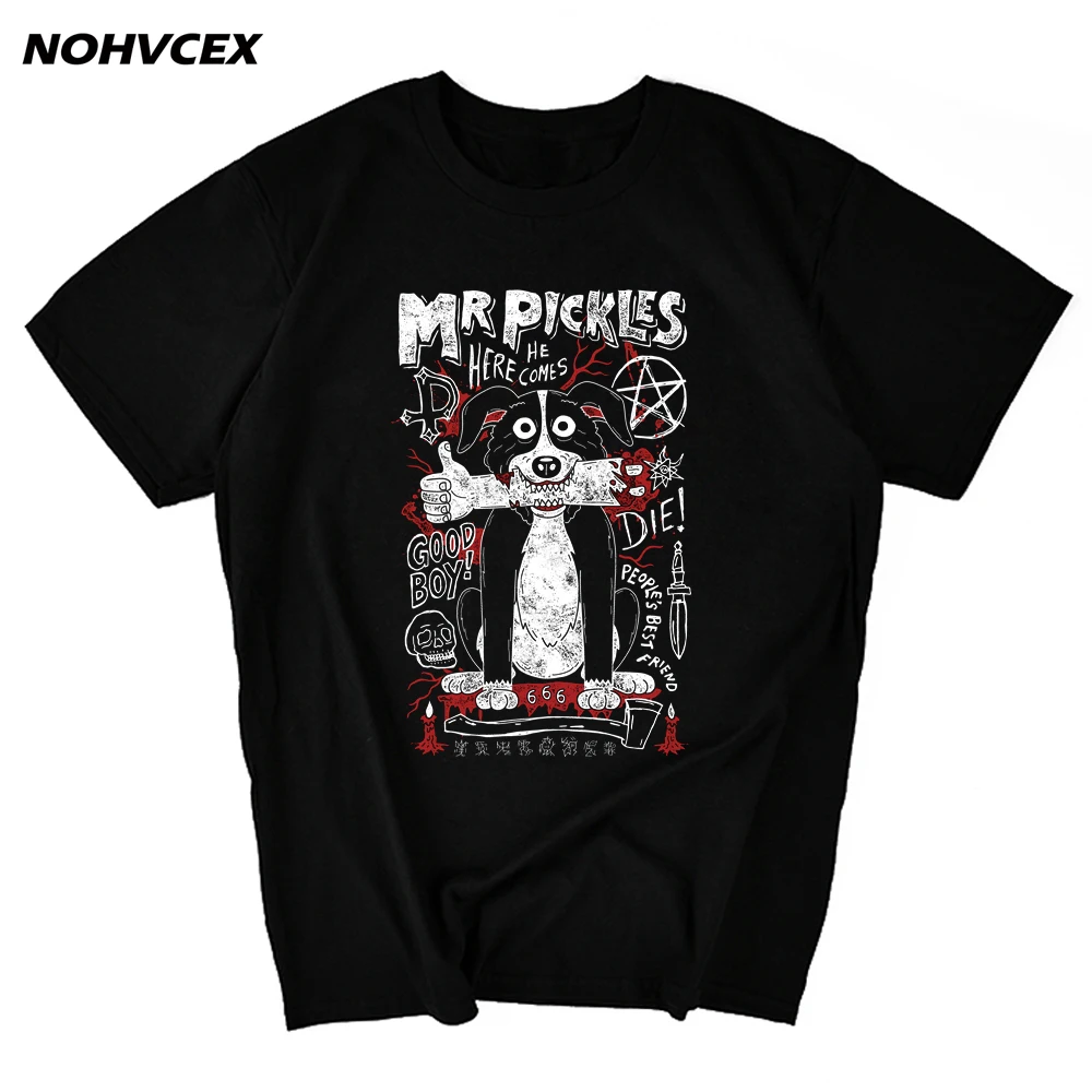 Модная Футболка Mr. Pickles с коротким рукавом и круглым вырезом|Мужские футболки| |