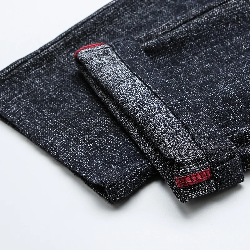 Новинка Осень зима 2019 мужские плотные повседневные брюки деловая мода маленькие