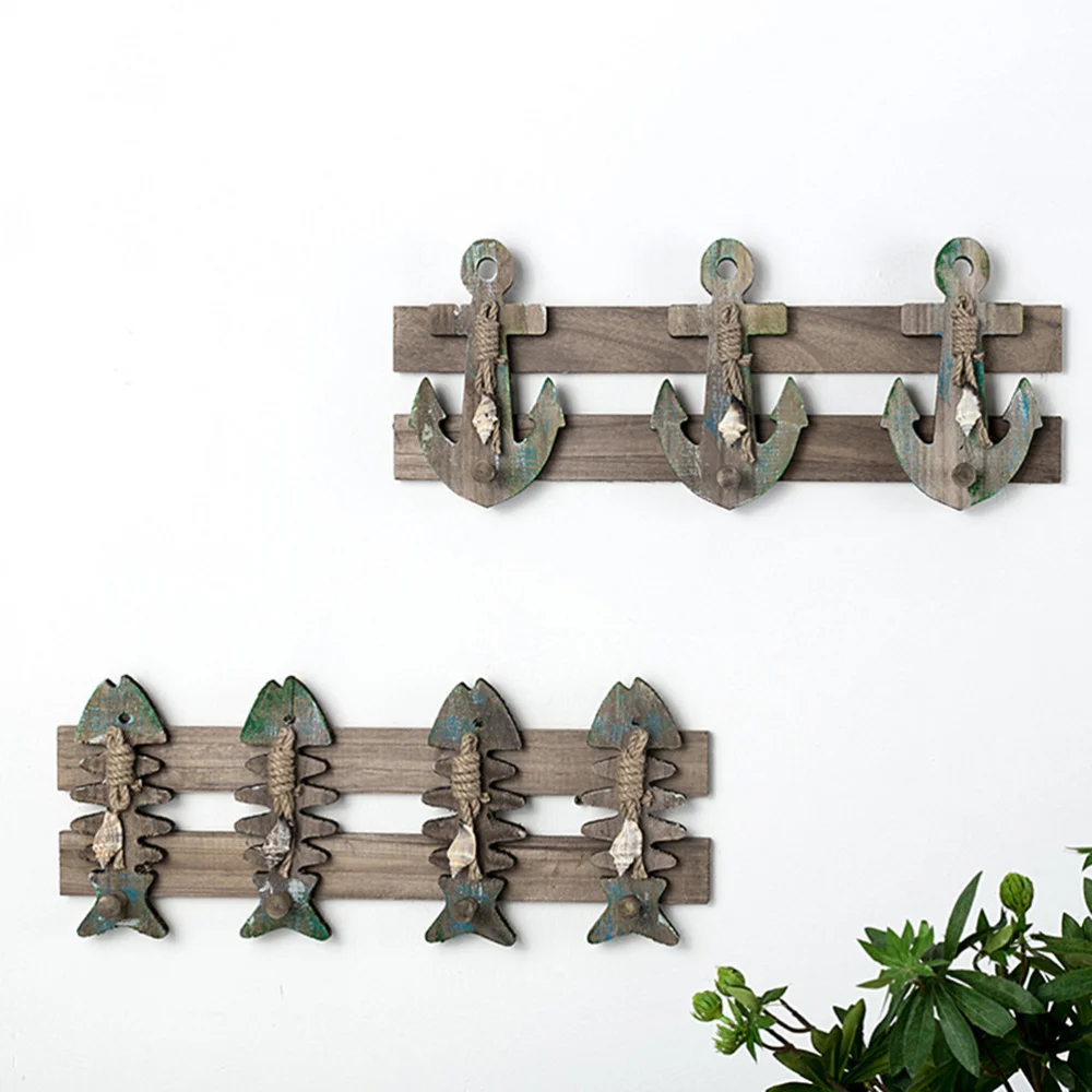Деревянная доска в средиземноморском стиле настенный крючок для декора стен