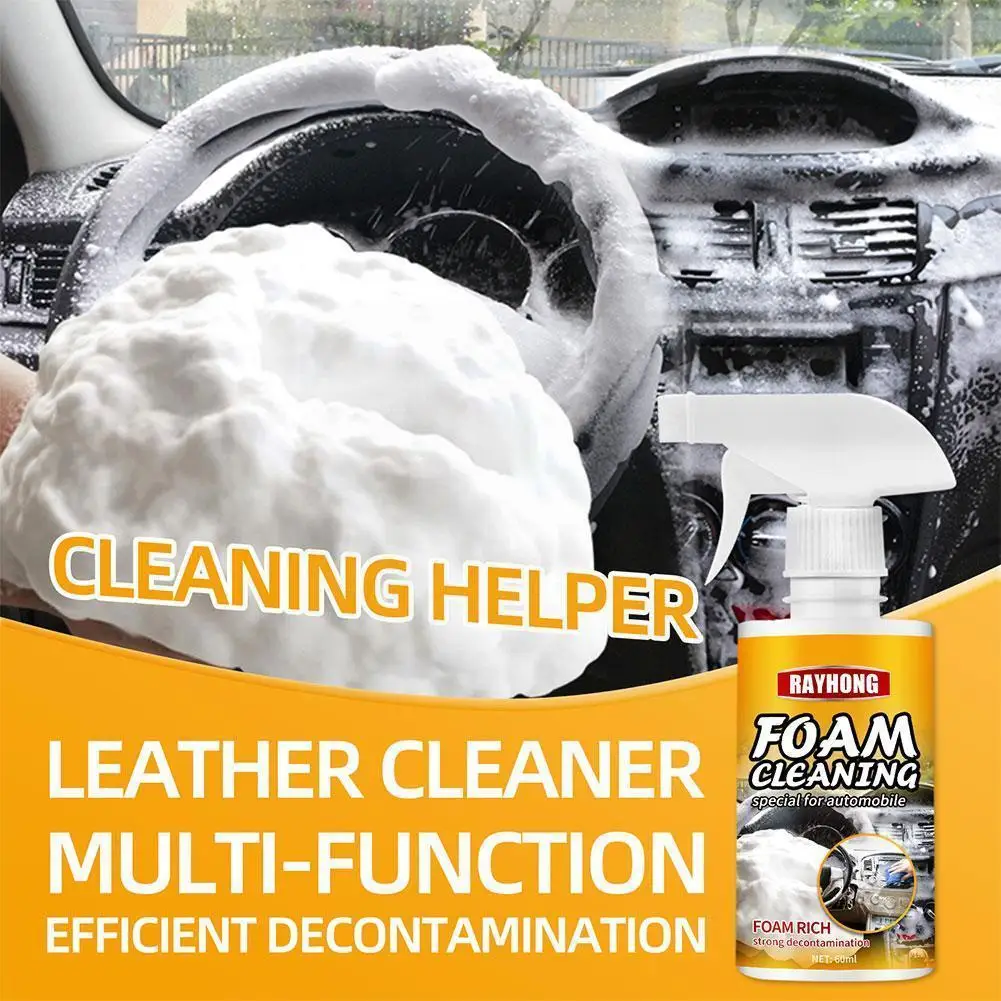 

Foam Cleaner Anti-aging Quickly Cleaning Automoive Cleaning Car Multi-purpose Home Doors Spray 60ml/120ml Interior G9D3