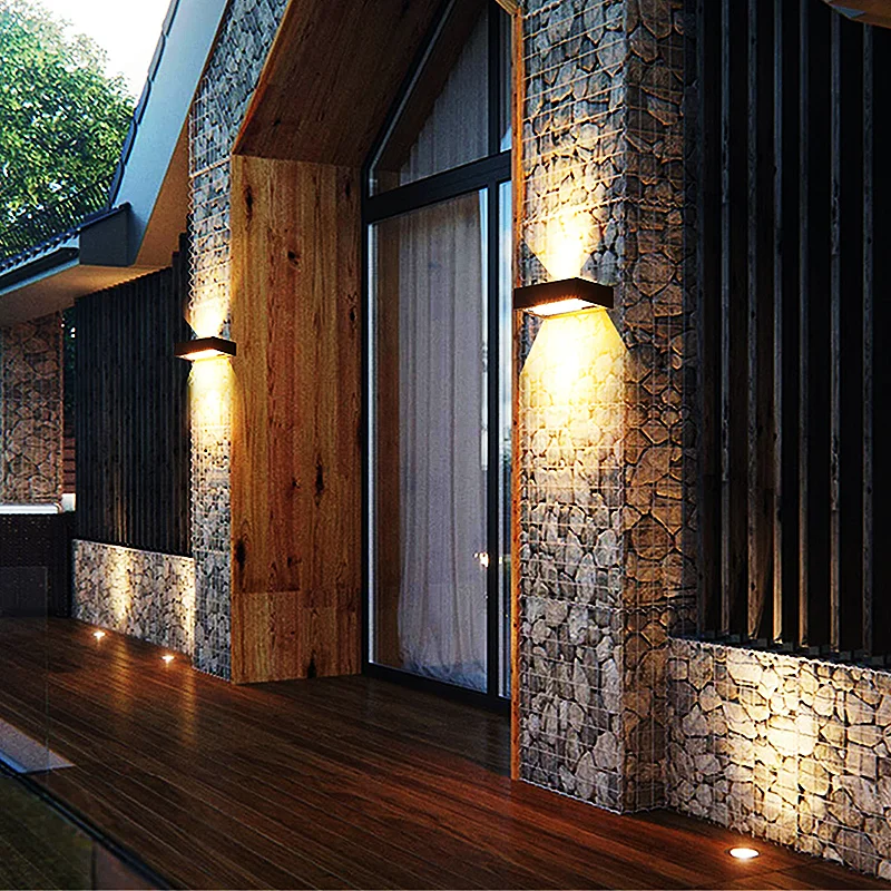 

Solar Led Light Outdoor Garden Up and Down Lights Jardin Courtyard Led Lamp Giardino Wall Lamp