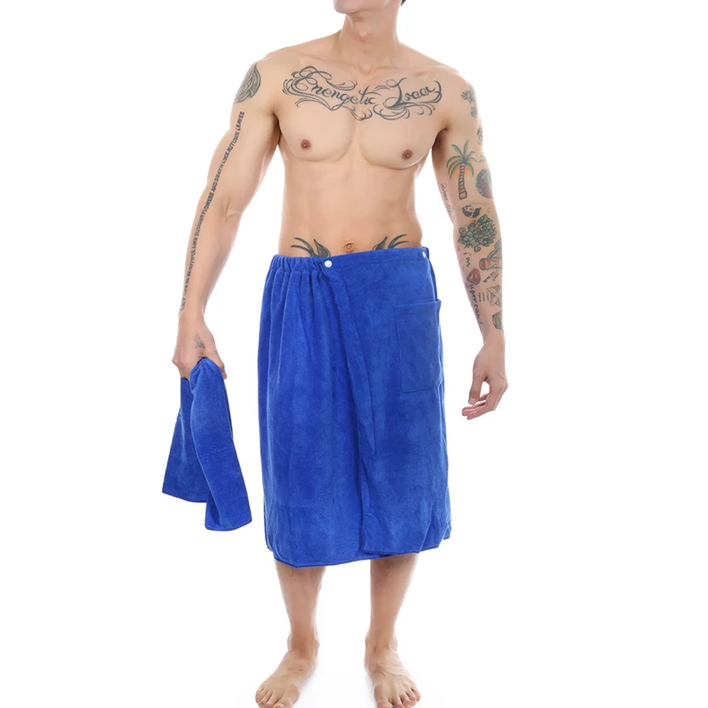 2 Piece Set Wearable Magic Bathrope with Pocket Mircofiber Magic With Pocket Swimming Soft Beach Blanket Shower Skirt Sports Gym