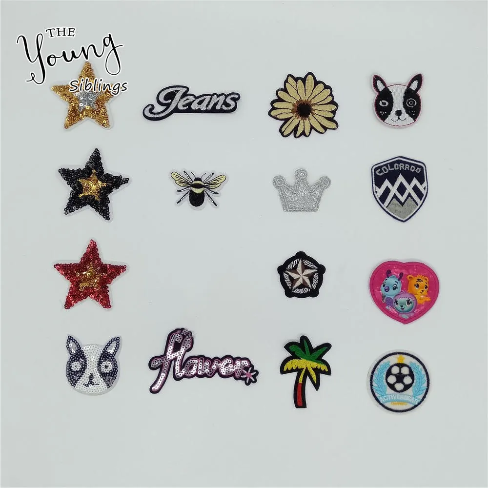 Нашивка с утюгом в модном стиле сделай сам вышитая аппликация шитье клей для