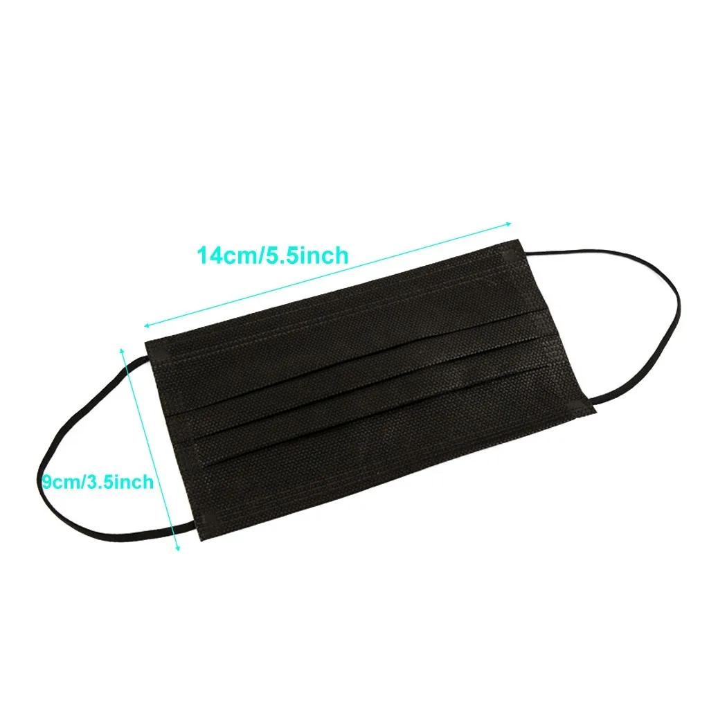 10pcs Children Black Four Layers Disposable Dustproof Face Mask With Elastic Earloop For Boys And Girls Breathable Cover | Красота и