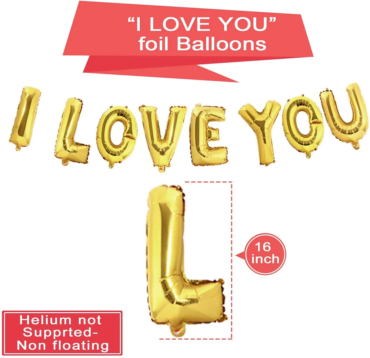 Комплект воздушных шаров Я тебя люблю 40 шт./упаковка 1000 шт.