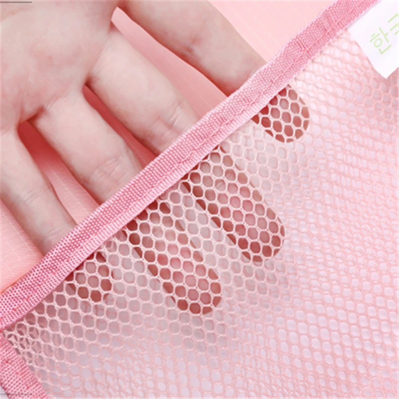 

Cartoon Cute Bathroom Hanging Storage Basket Baby Kids Bathing Toy Storage Organizer Bathroom Folding Mesh Storage Basket