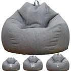 Чехлы для диванов SML, стулья без наполнителя, из льняной ткани, пуф, татами, для гостиной, мешки для отдыха, мешок для сиденья