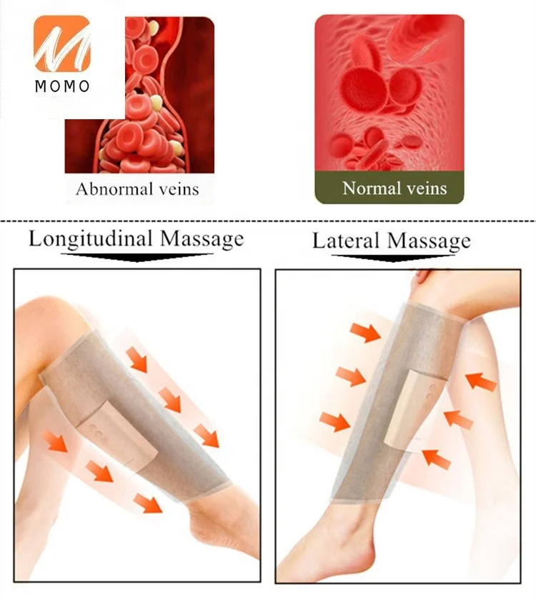 

Wireless Cordless Air Compression Blood Circulation Heating Portable Leg and Calf Massager