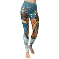 leggings women reindeer christmas pants cold winter gym girl tights trousers female elastic pants energy workout apparel s2xl