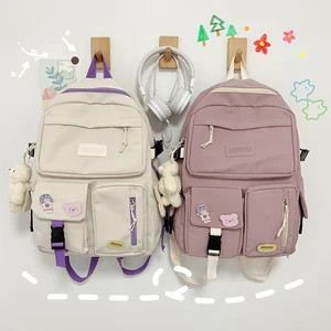Большой Вместительный рюкзак для девушек, женские школьные рюкзаки для подростков, женская школьная сумка Kawaii, женский корейский рюкзак ...