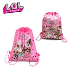 Оригинальный комплект, карманная сумка для хранения LOL, вечерние для маленькой девочки, аксессуары для девочек, игрушки Anmie, Фигурки игрушек для детей, 34*27 см