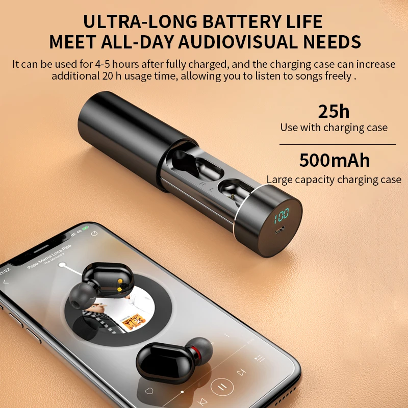 TWS беспроводные Bluetooth наушники стерео HD с сенсорным управлением мини гарнитуры