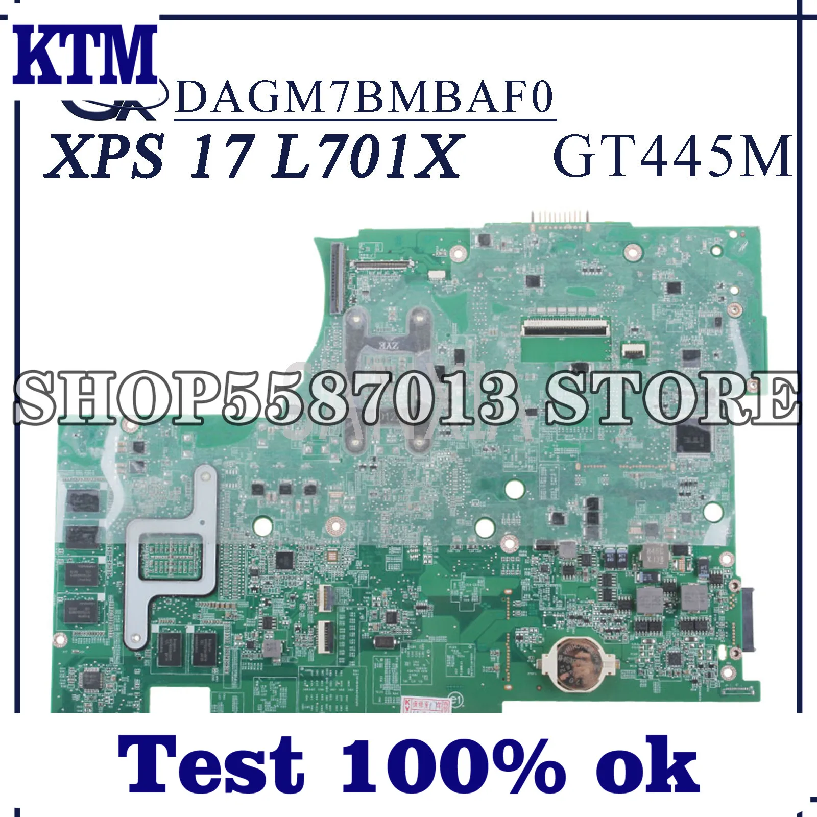 

KEFU DAGM7BMBAF0 Laptop motherboard for Dell XPS 17 L701X original mainboard GT445M CN-053JR7