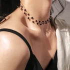 Женское короткое ожерелье с бусинами и искусственным жемчугом