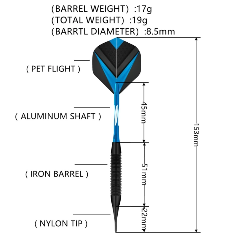 

Nylon Tip Darts Set - Professional Darts Darts Sets with Aluminum Shafts