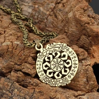 jewelry on the neck viking rune hollow pendant necklace trend mens long fashion simple alloy pendant mens sweater chain