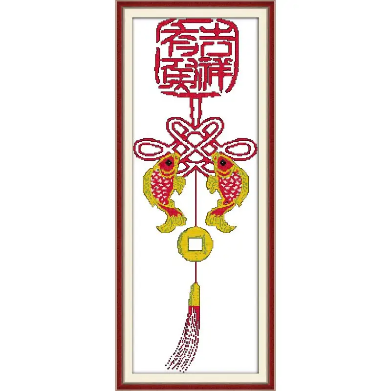 NKF Китайский Набор для вышивки крестиком китайский узел Печать холст 11 14 CT DIY