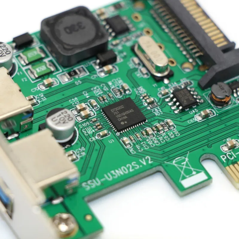Плата расширения PCI E сдвоенный USB 3 0 с SATA 15PIN порт питания адаптер для Windows