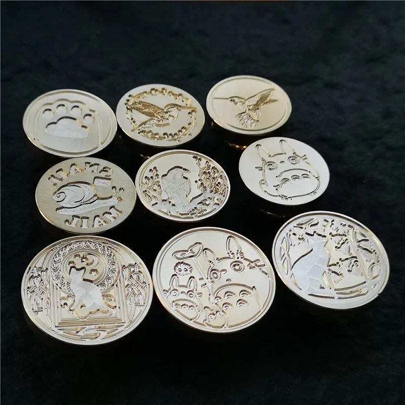 Animal wax seal stamp CROW BIRD RAVEN Starry cat horse Totoro Cat paw Bear claw Bird envelope owl unicorn snails mails stamps images - 6