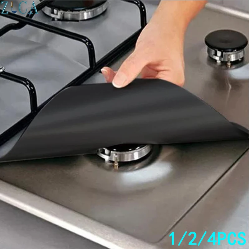 

1/2/4Pcs Gas Stove Protector Reusable Cooker Cover Liner Clean Mat Stovetop Burner Protector Anti-fouling Oil Kitchen Accessorie