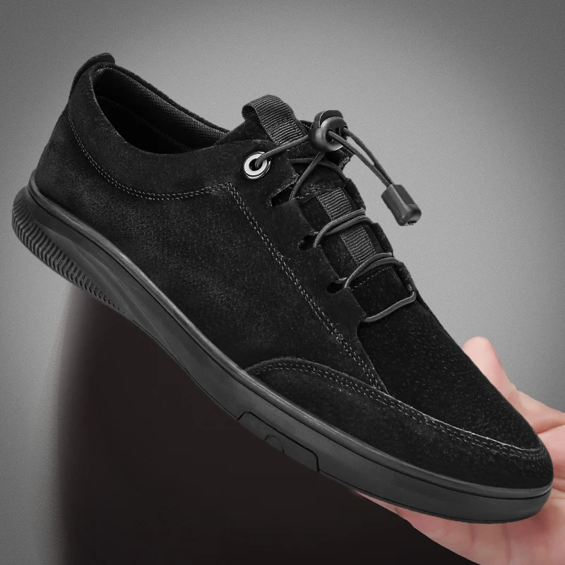 Мужская обувь замшевые кожаные кроссовки брендовая однотонная модная на плоской