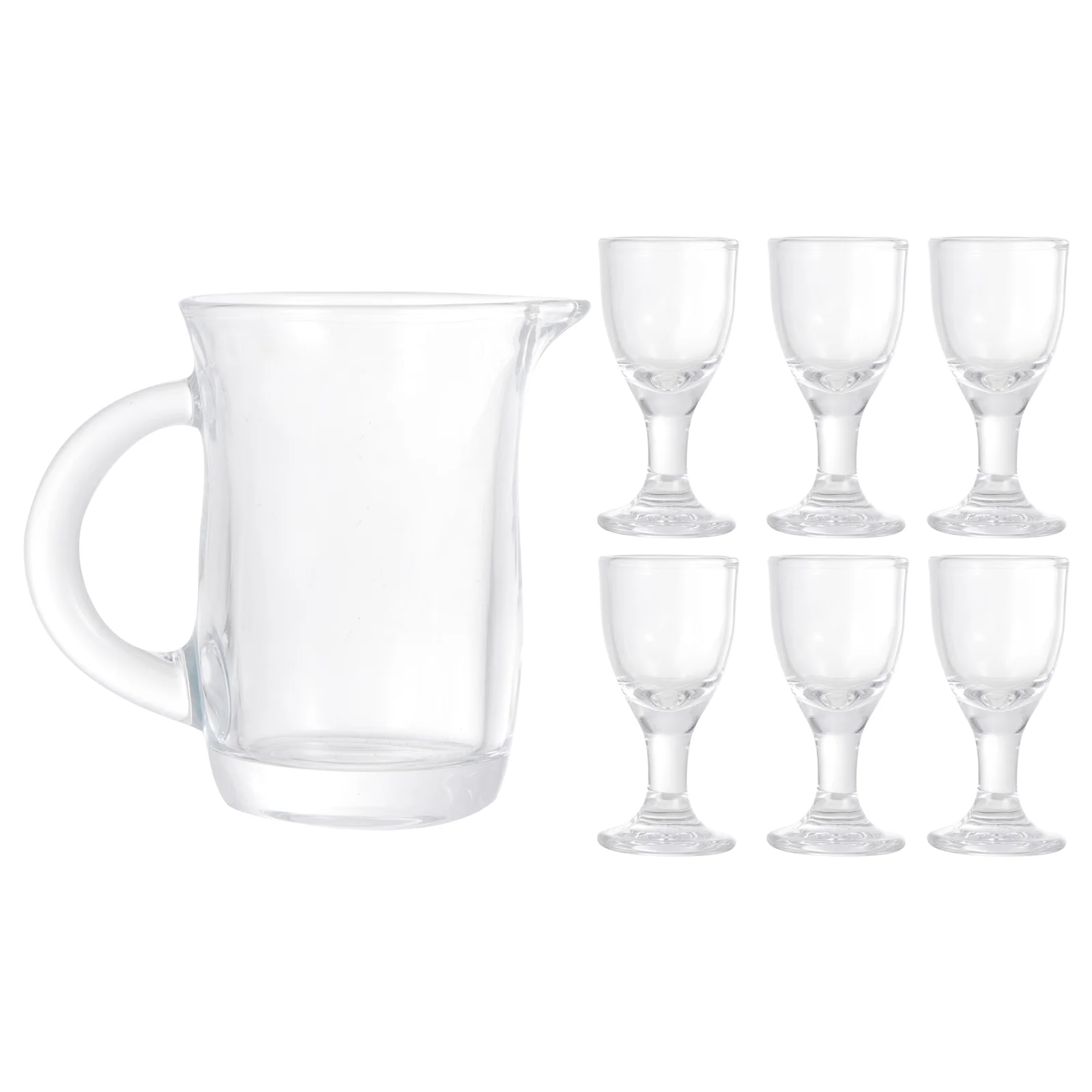 

1 Set of Glass Cups Bottle Bottle Bottle Cups Decanter Props