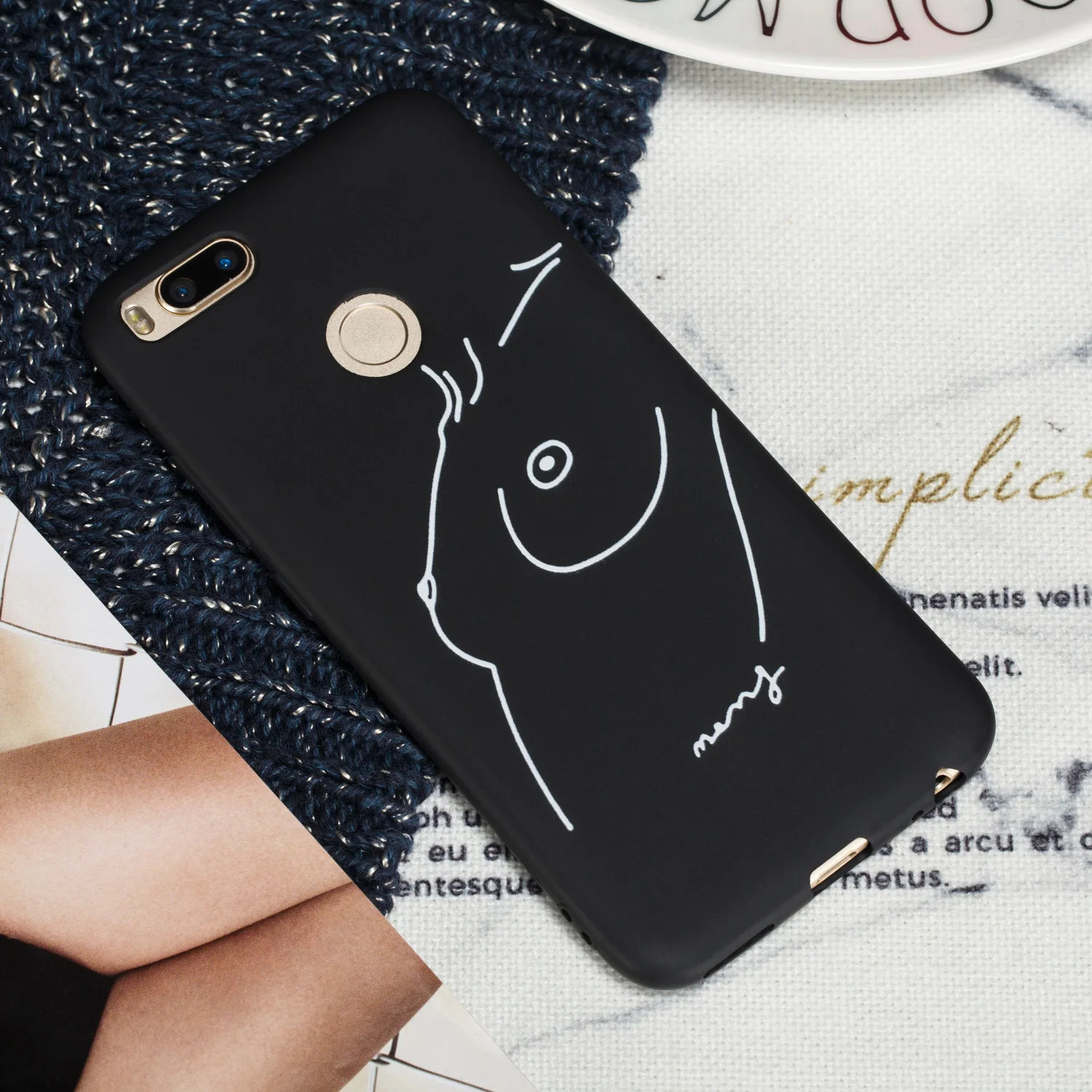 Черный силиконовый чехол для телефона Xiaomi mi A1 сердцебиение Fundas Coque Capinhas Hoesjes Etui Xiao