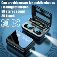 bluetooth compatible wireless headphones with 3500 mah charging case hifi panoramic sound effect sport headset handsfree earbuds
