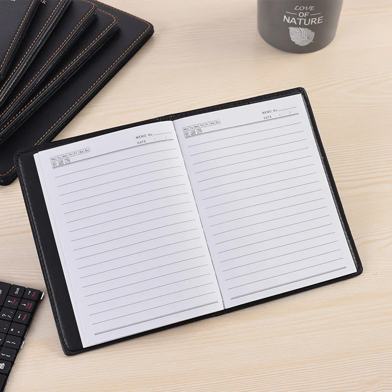 152 Pages Notebook Leather Notepad Portable Journal Diary Book Writing Pads Planners School Office Stationery Black | Канцтовары для