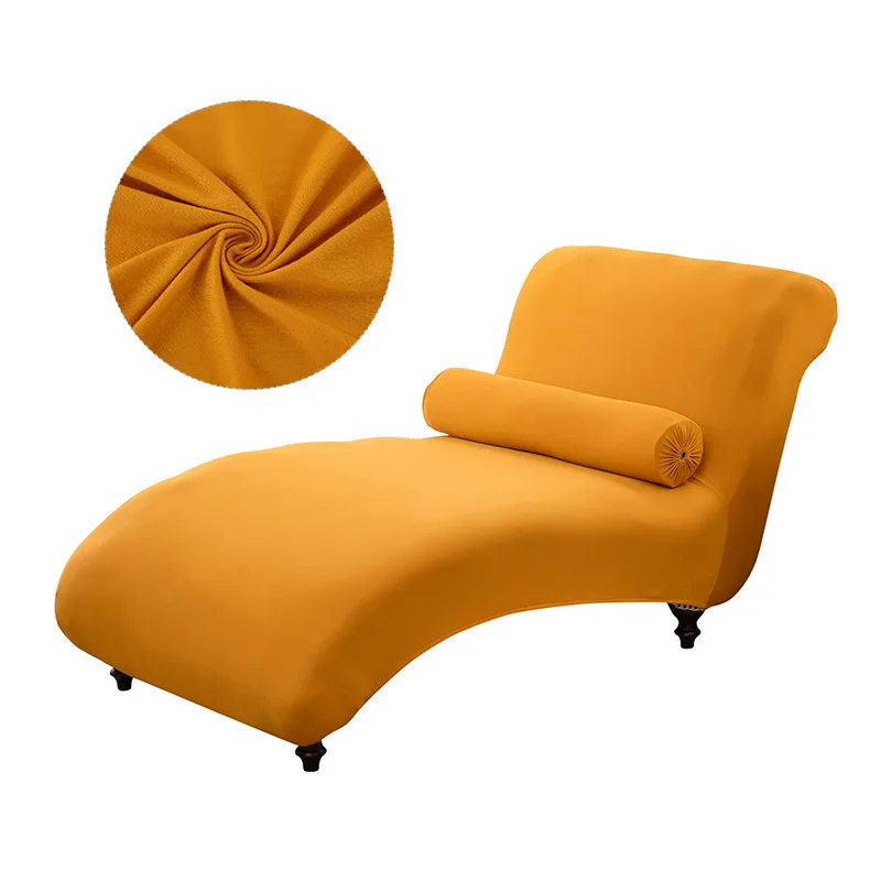 Однотонный шезлонг без подлокотников искусственное украшение стрейчевое