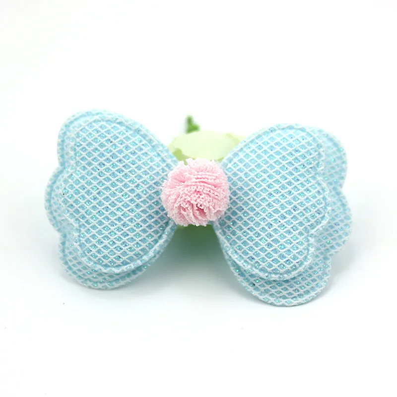 15 шт. 3 5*6 см блестящие двухуровневые цветочные шарики с бантом мягкие аппликации