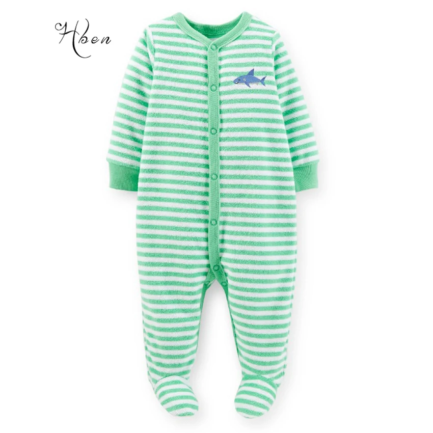 Осенний комбинезон для новорожденных мальчиков и девочек с мультяшным