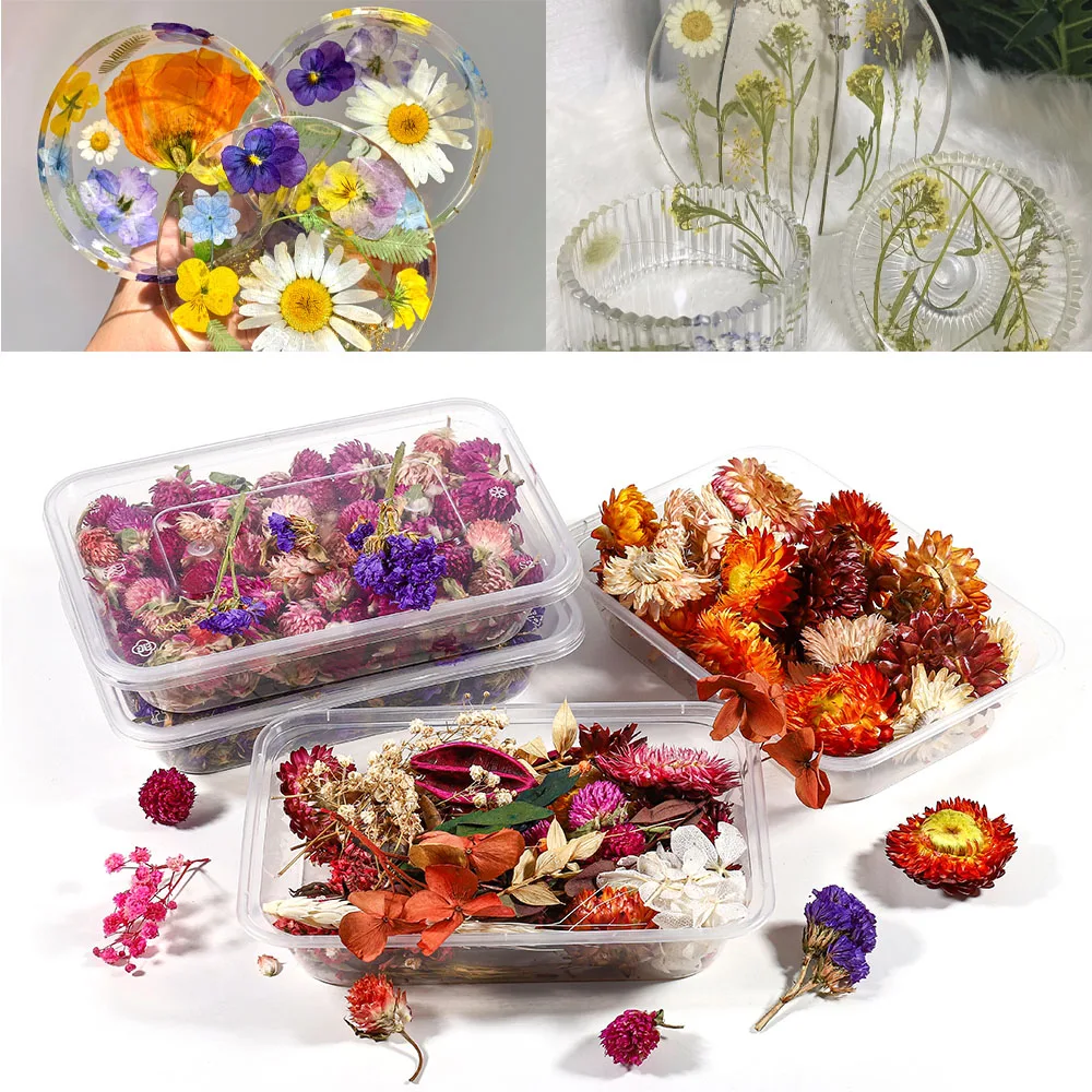 

1 Box Dried Flower Plant Epoxy Resin Molds Flowers Silicone UV Resin Epoxy Mold Nail Art For DIY Jewelry Making Supplies