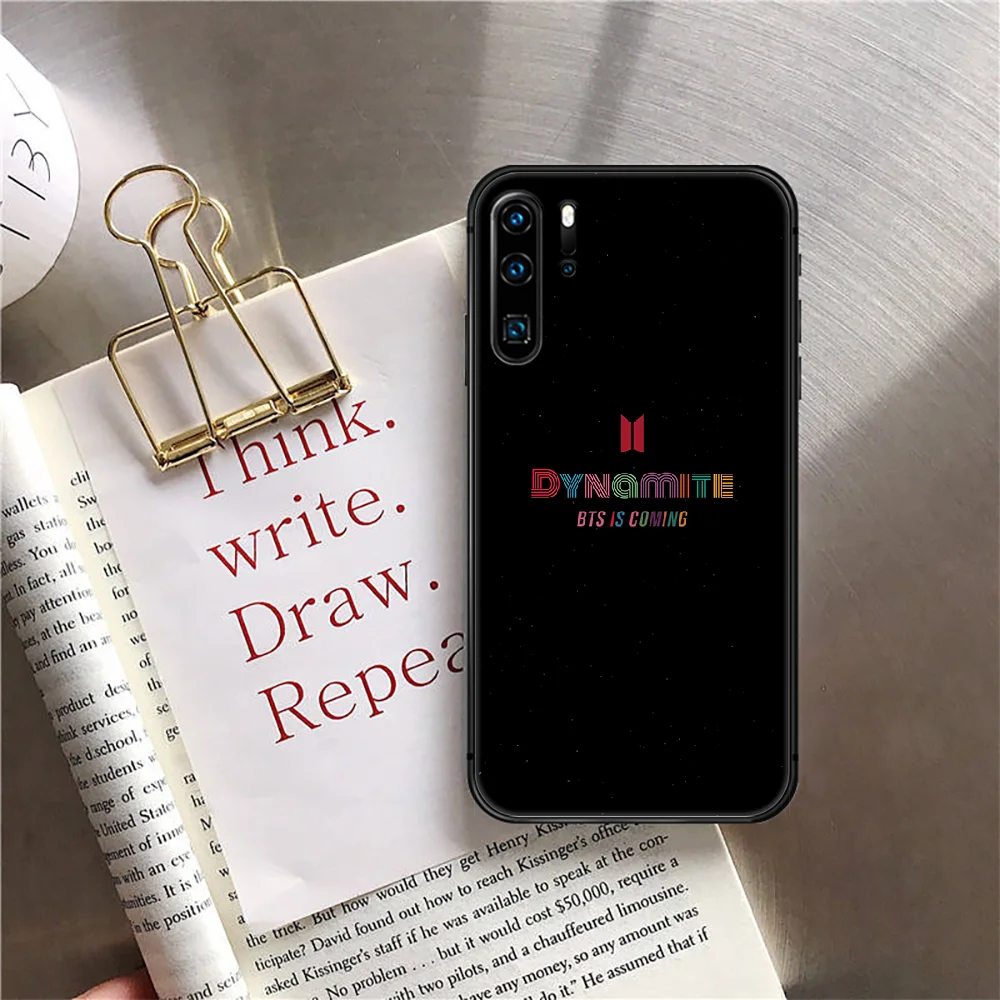 

Dynamite Bangtans Kpop Boy Phone Case Cover For Huawei Mate P 10 20 30 40 Lite Pro Smart Z 2019 Black 3D Silicone Black