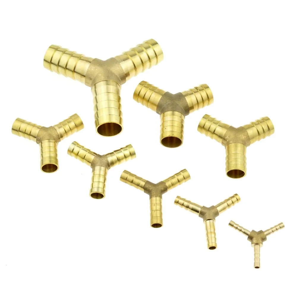4mm 5mm 6mm 8mm 10mm 12mm 14mm 16mm 19mm 25mm Hose Barb Brass Barbed Straight Elbow Tee Y 2 3 4 Way Pipe Fitting Connector - купить по