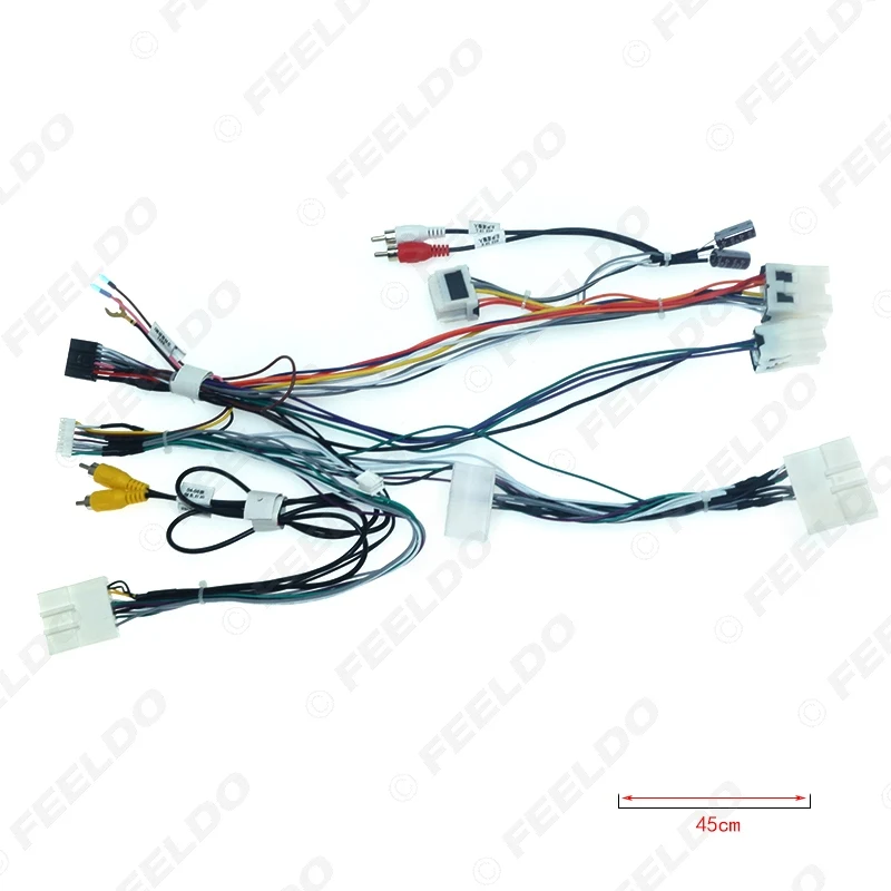 

FEELDO Car Stereo Audio 16PIN Android Power Cable Adapter with Canbus Box For Nissan Teana XV 04-07 CD/DVD Player Wiring Harness