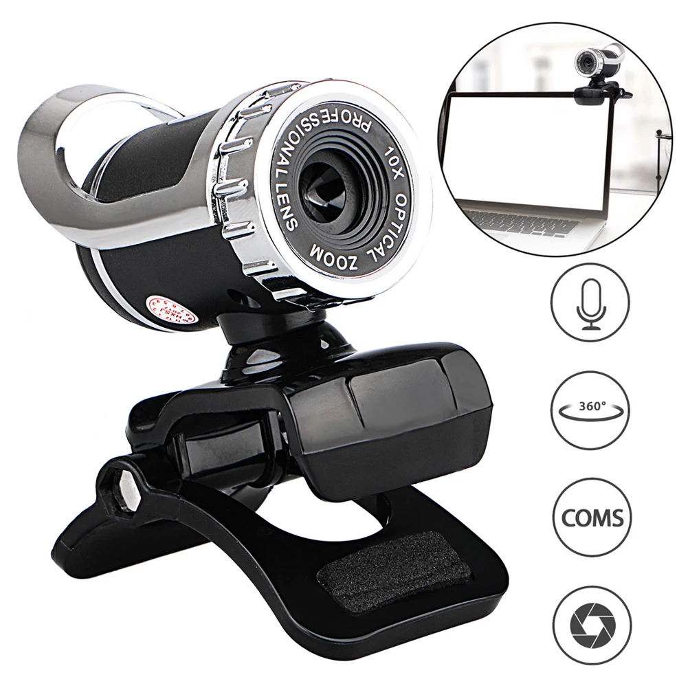 USB 2.0 Support Windows Sound Absorption Microphone Laptop Clip On HD PC 12 Megapixels Desktop Webcam Camera | Компьютеры и офис