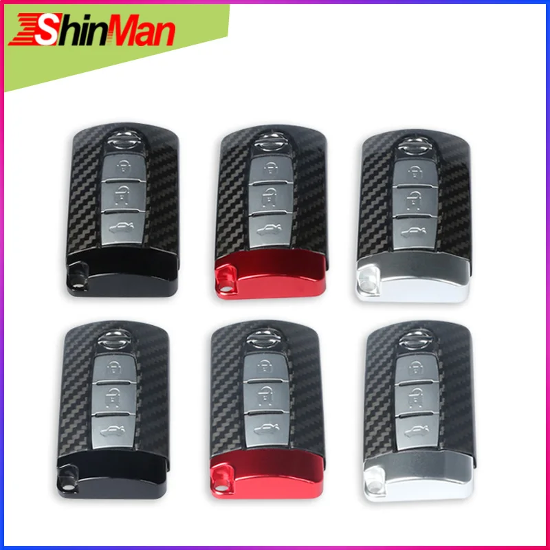 ShinMan Carbon Fiber Car key Case shell Cover bag holder For Nissan GTR Infiniti Keychain Accessories | Автомобили и мотоциклы